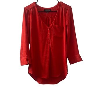 Fred David Vibrant Red Blouse